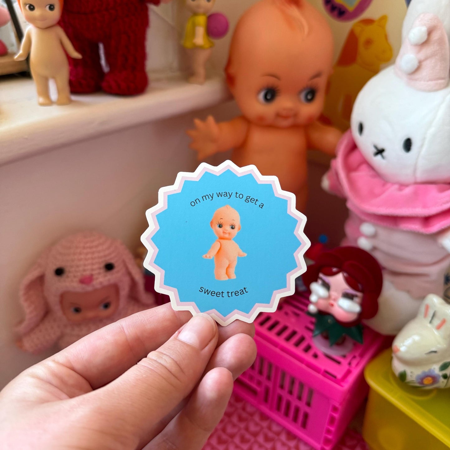 Sweet Treat Kewpie vinyl sticker