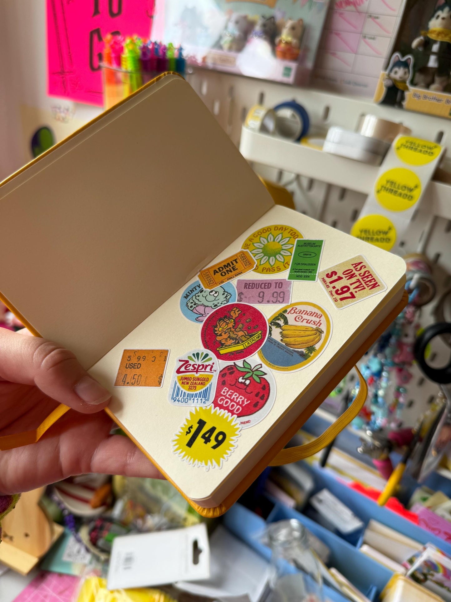 A6 Vintage Label Scrapbook Sticker Sheet