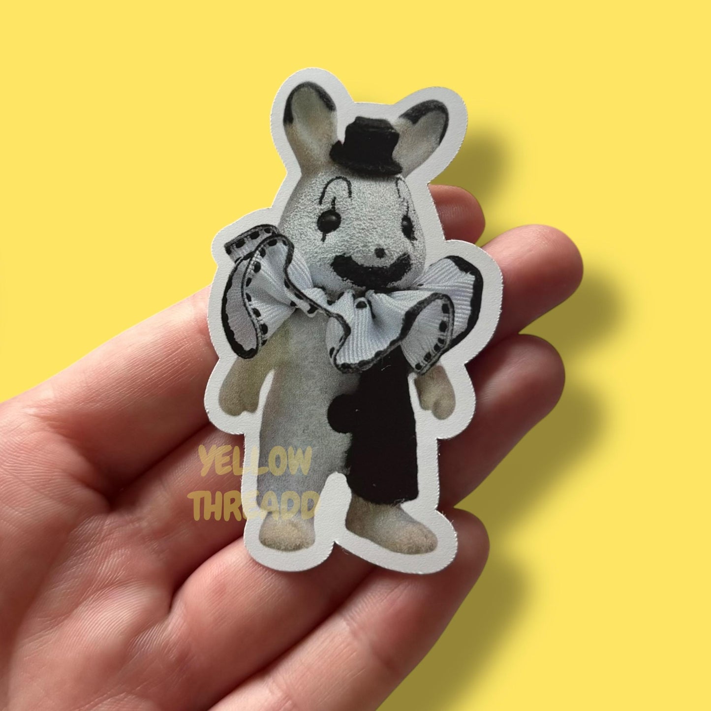 Art horror bunny vinyl sticker