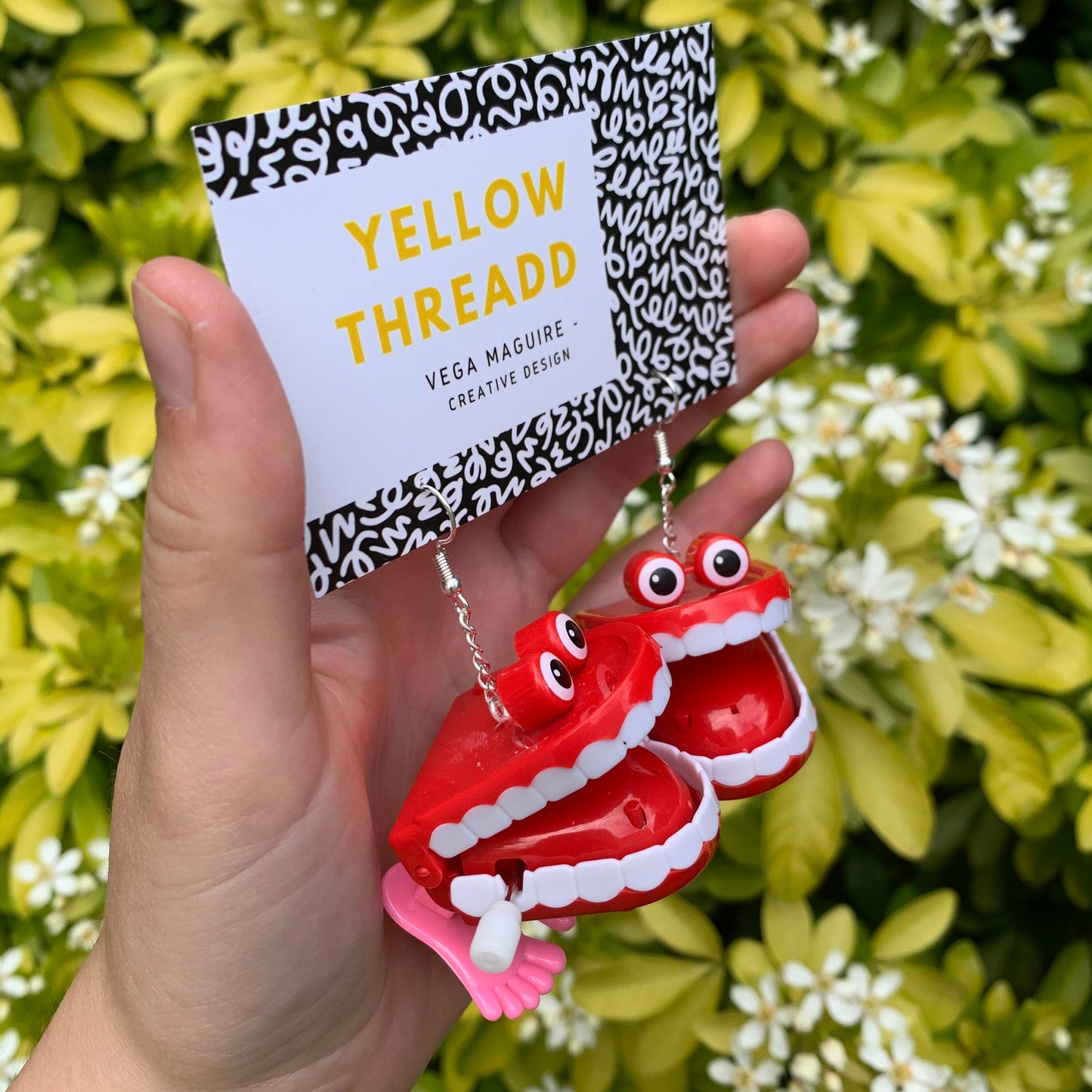 Chattering Teeth Earrings