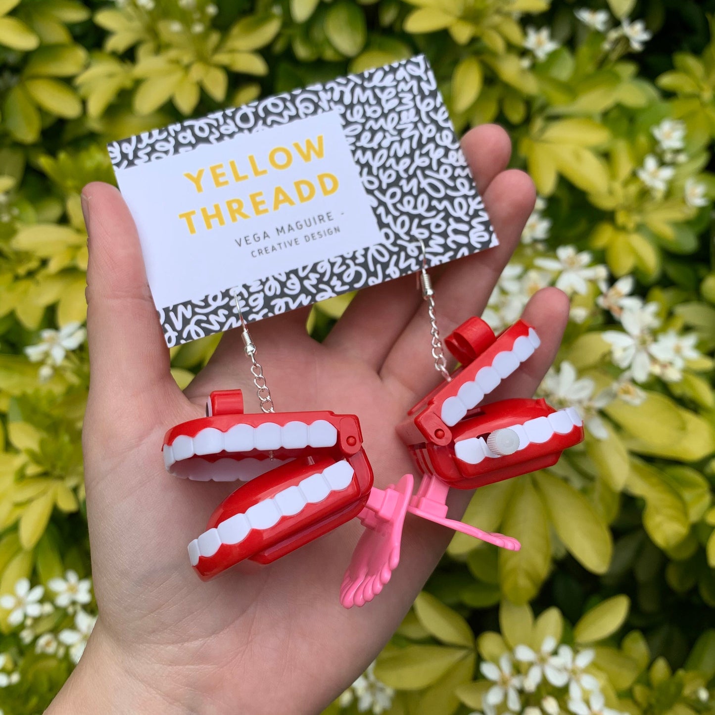 Chattering Teeth Earrings