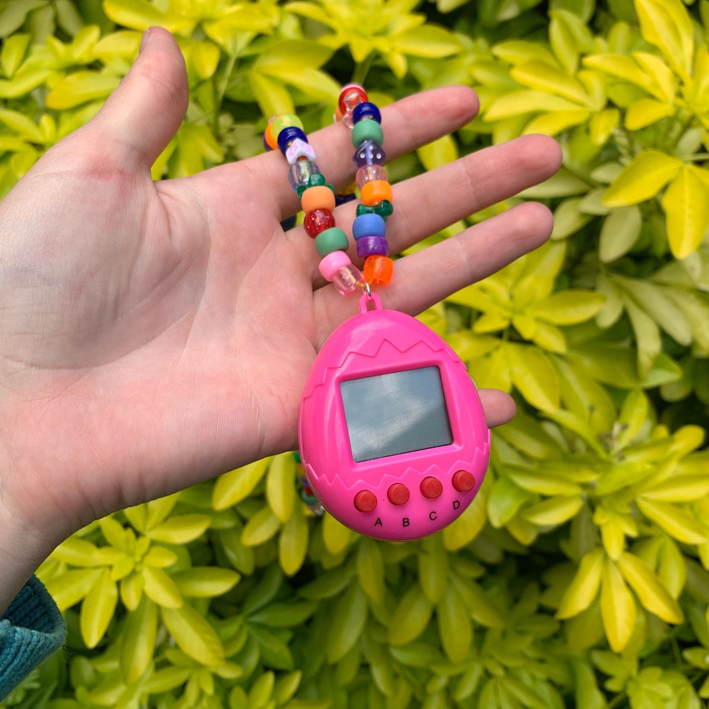 Pixel Pet Tamagotchi Bead Necklace