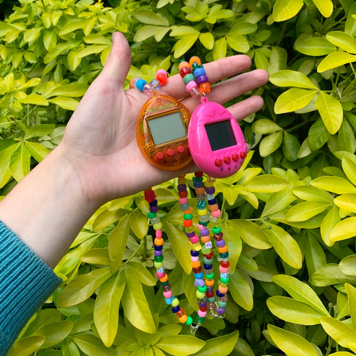 Pixel Pet Tamagotchi Bead Necklace