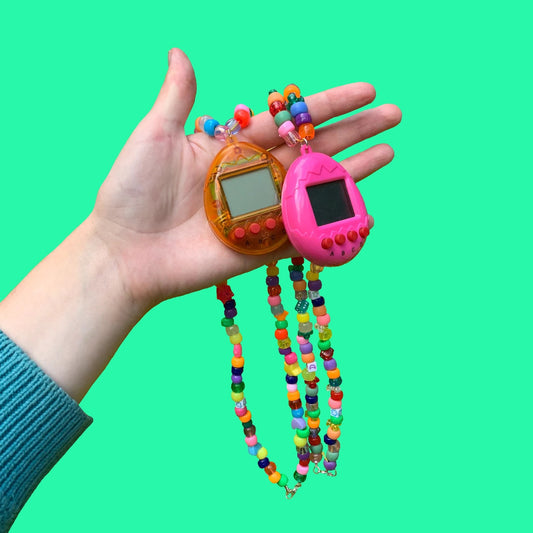 Pixel Pet Tamagotchi Bead Necklace