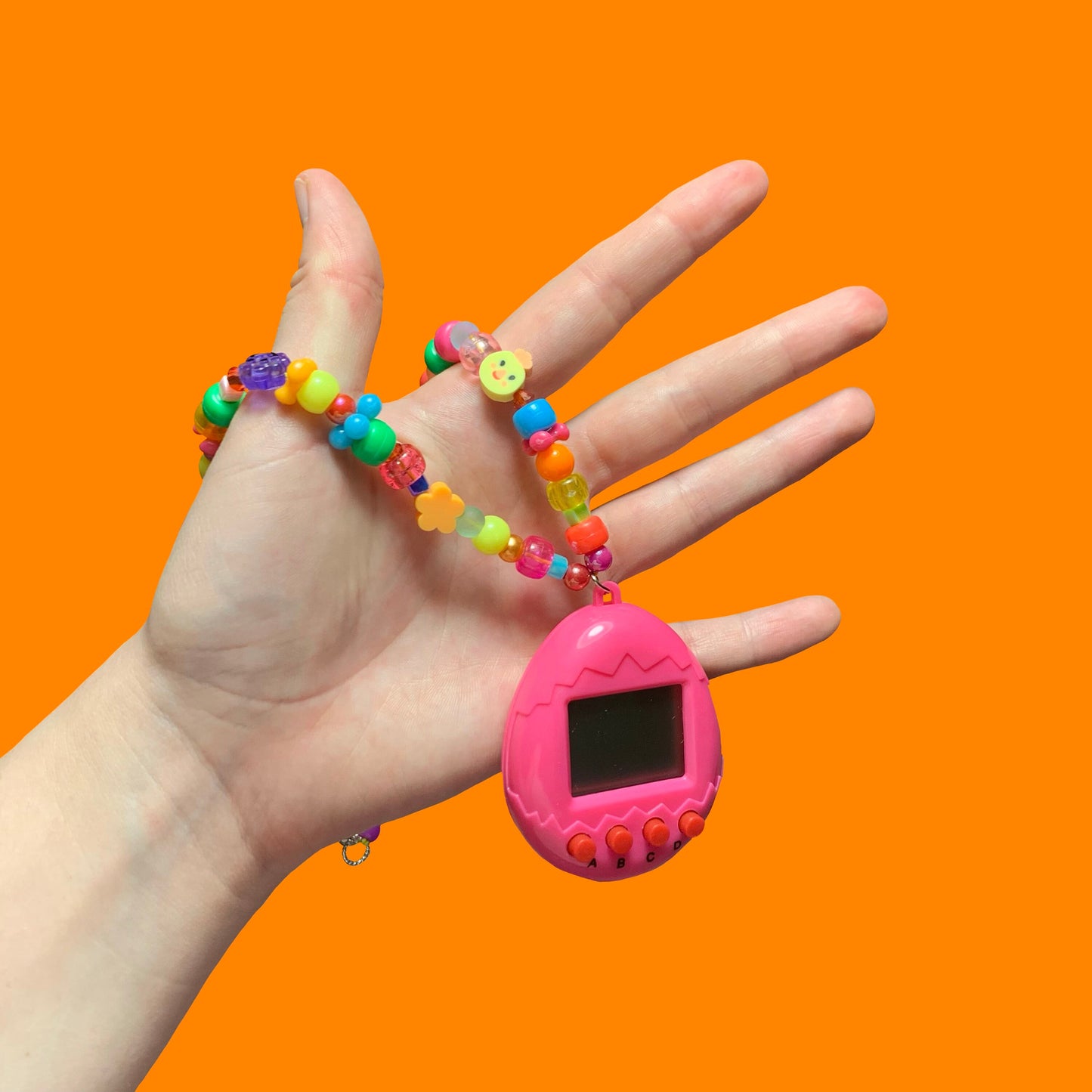 Pixel Pet Tamagotchi Bead Necklace