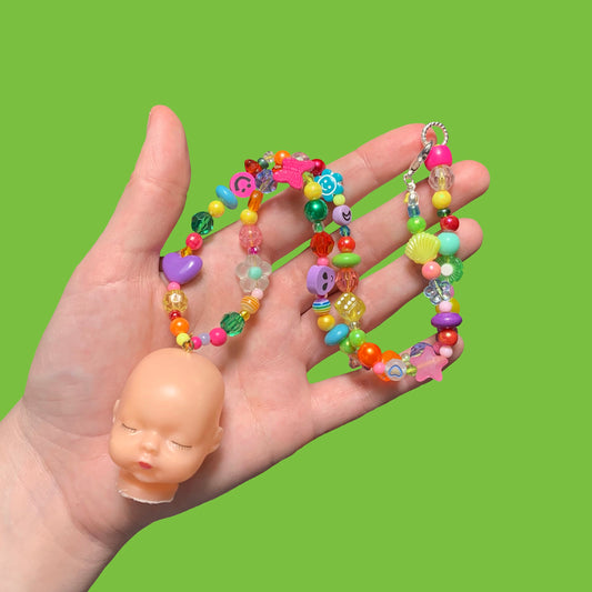 Baby Doll Head Bead Necklace
